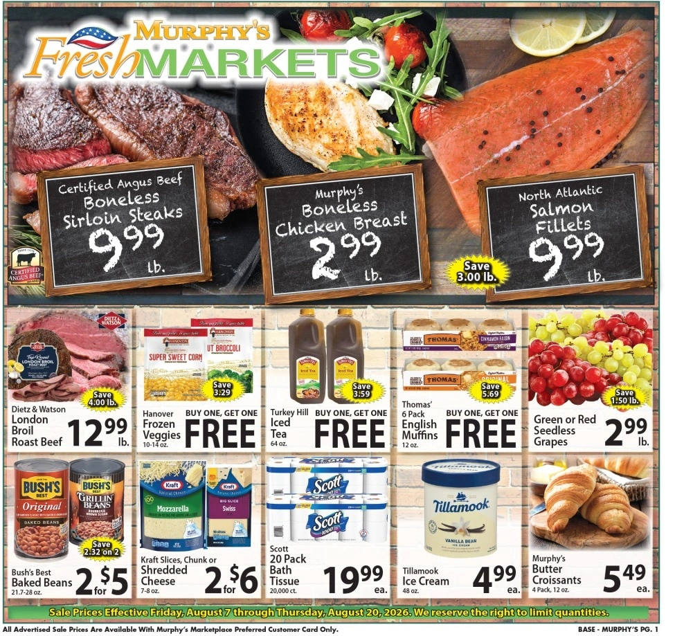 Murphy's Fresh Markets flyer page 1