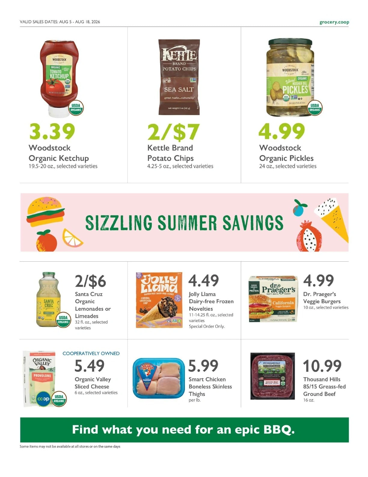 Ukiah Natural Foods Co-op flyer page 2