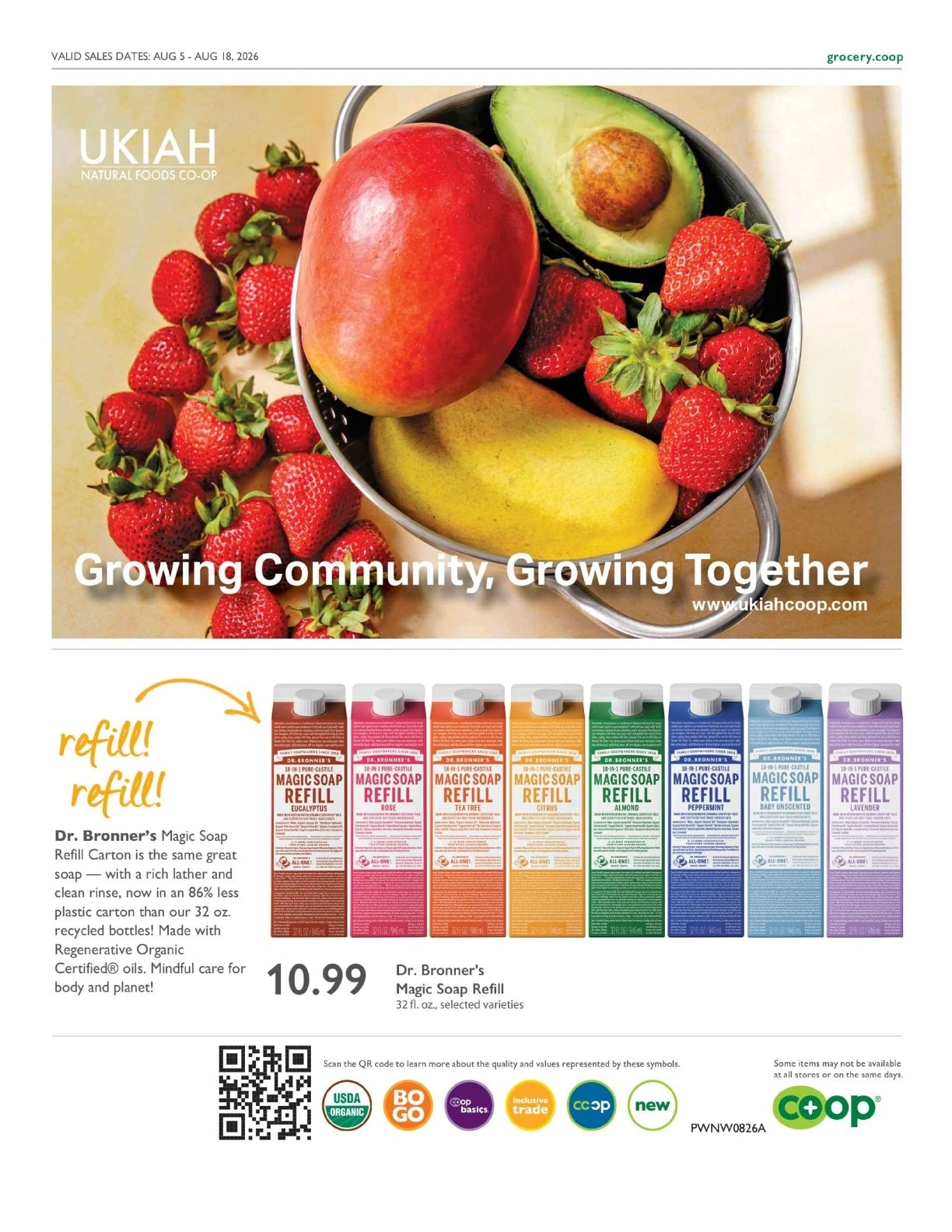 Ukiah Natural Foods Co-op flyer page 16
