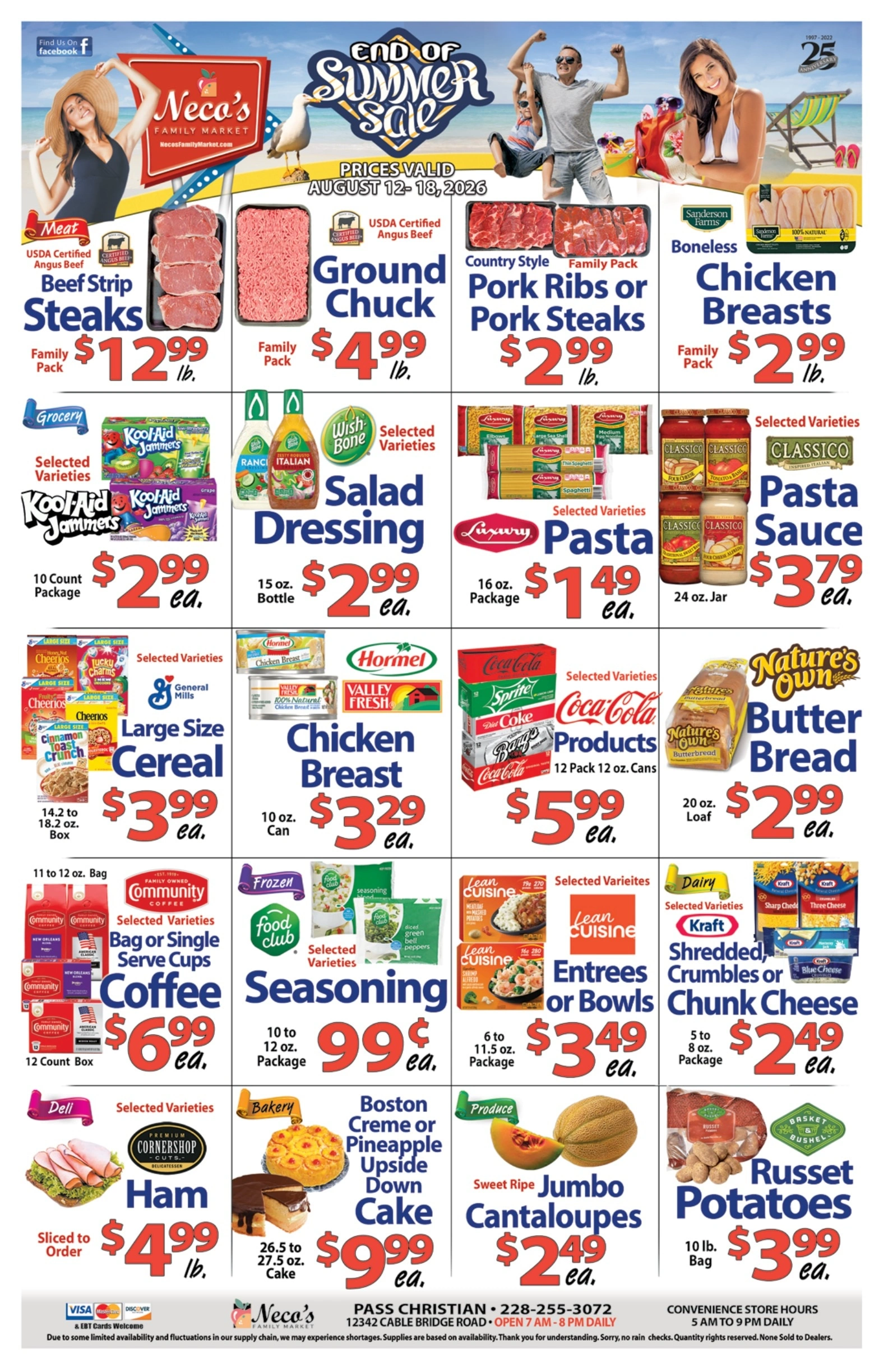 Neco's Family Market flyer page 1