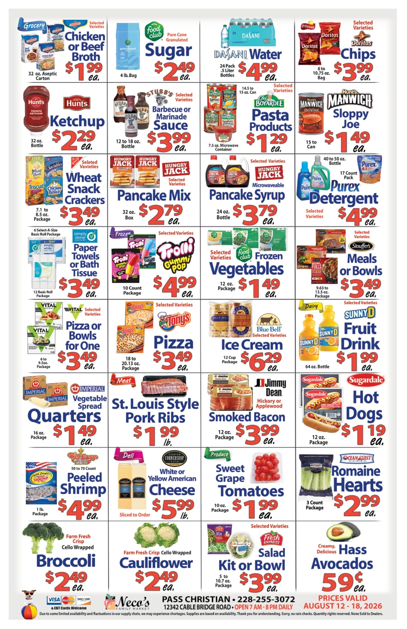 Neco's Family Market flyer page 2