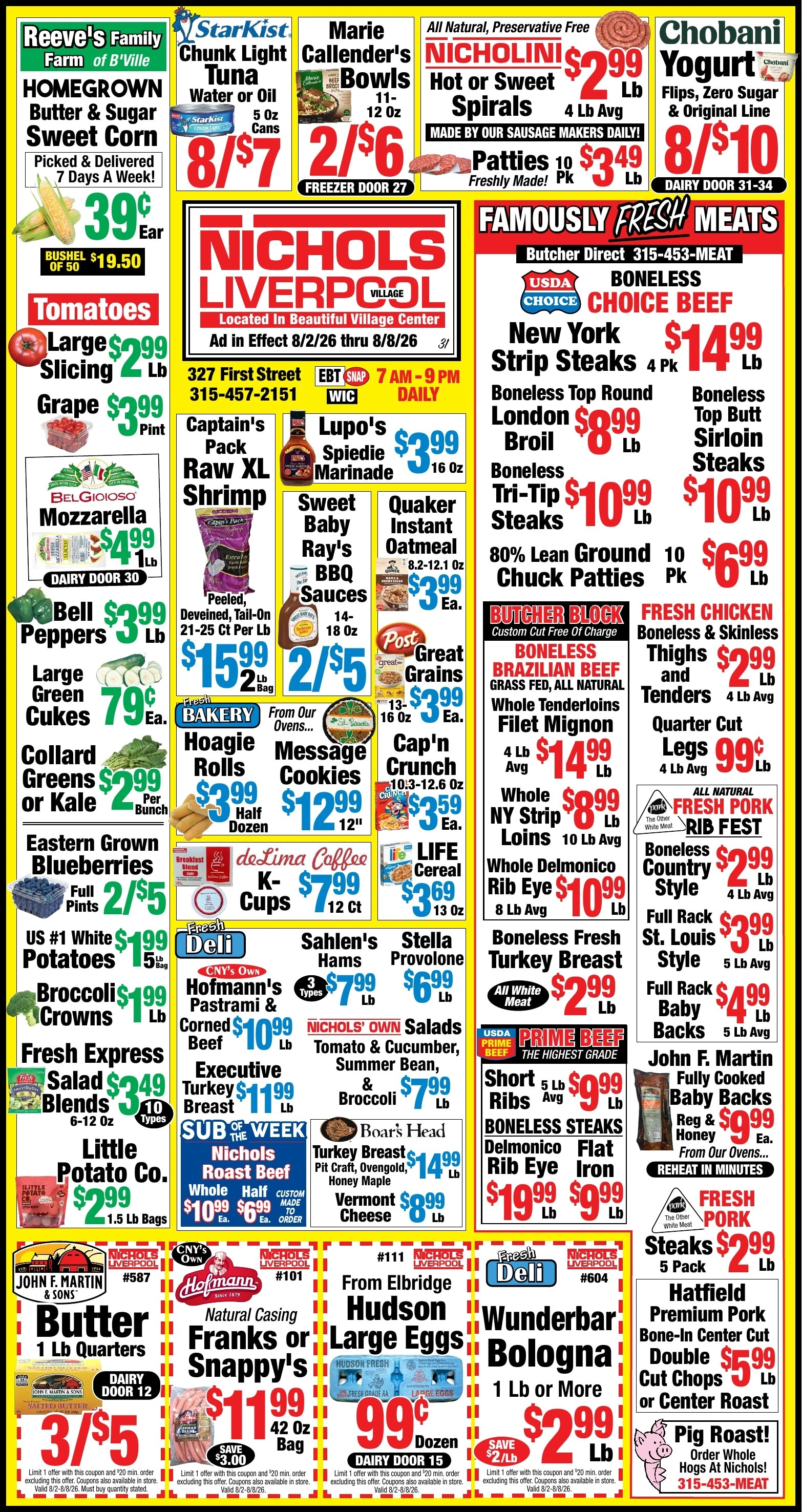 Nichols Fresh Market flyer page 1