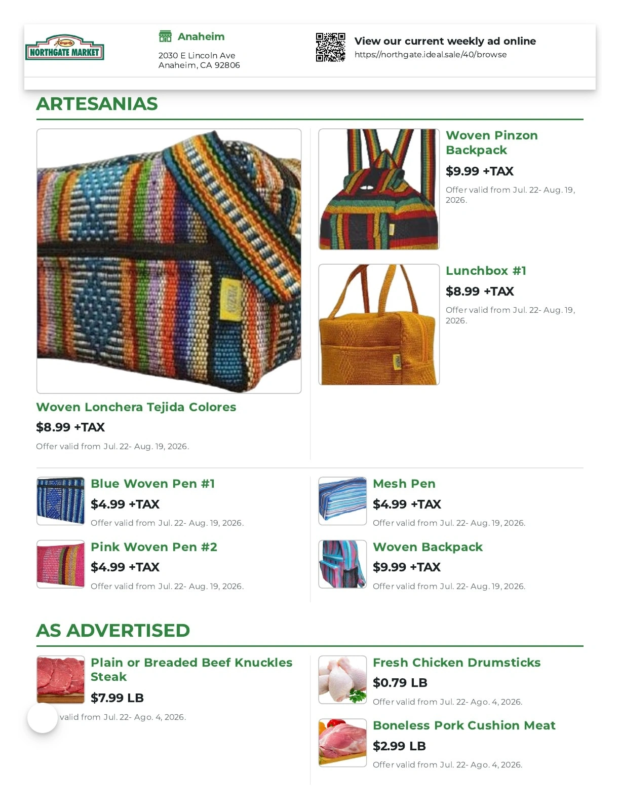 Northgate Market flyer page 1