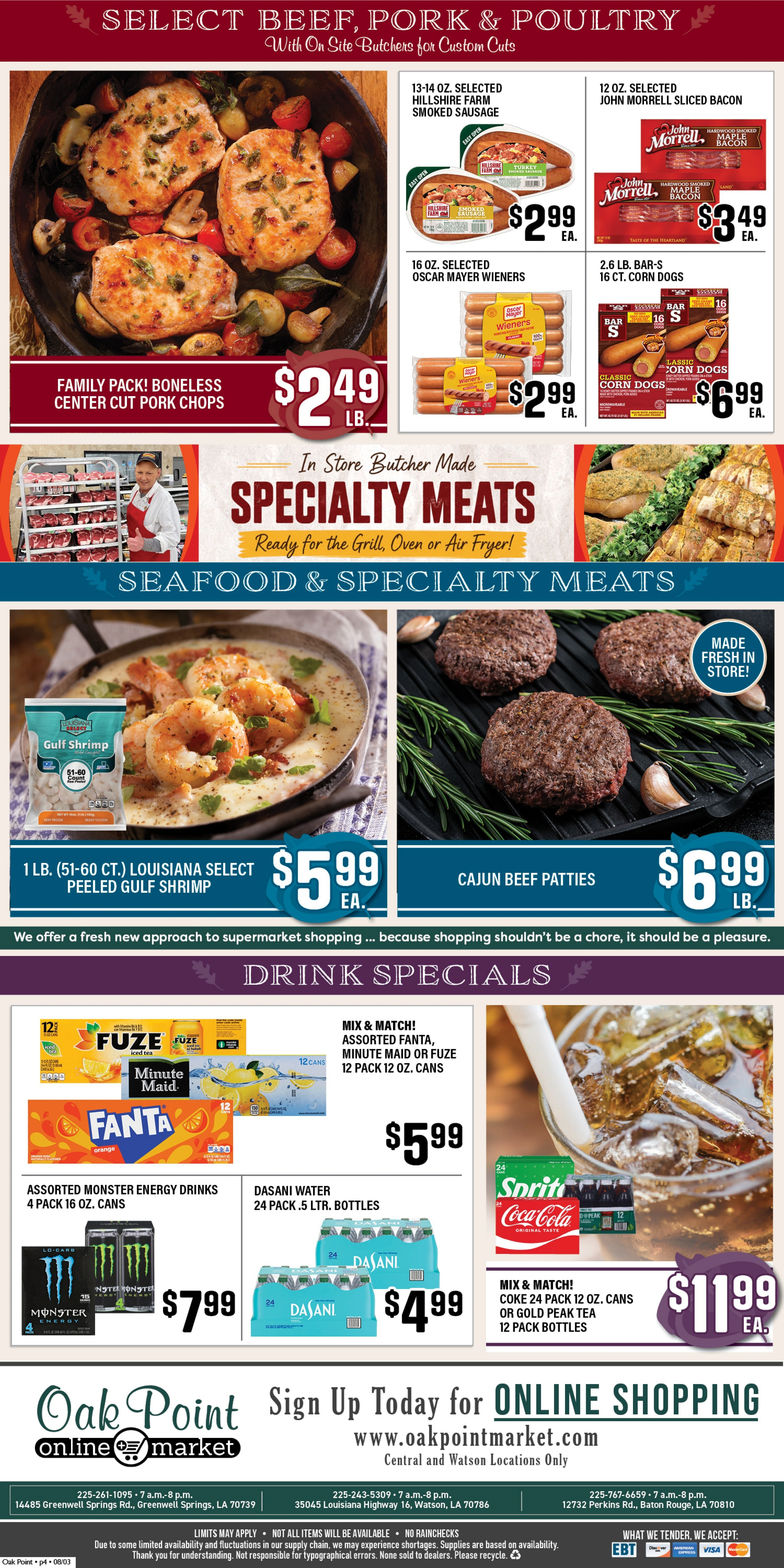 Oak Point Fresh Market flyer page 4