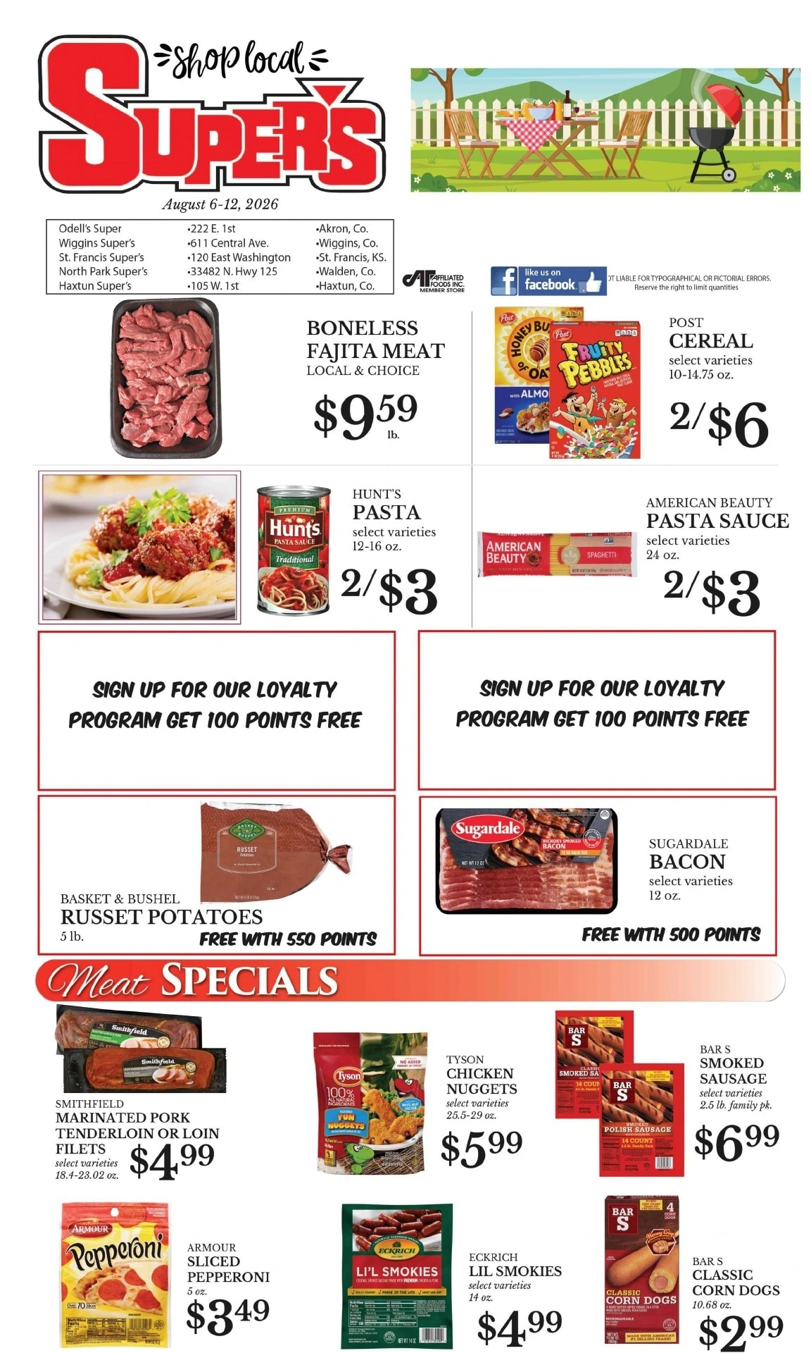 Odell's Super's flyer page 1