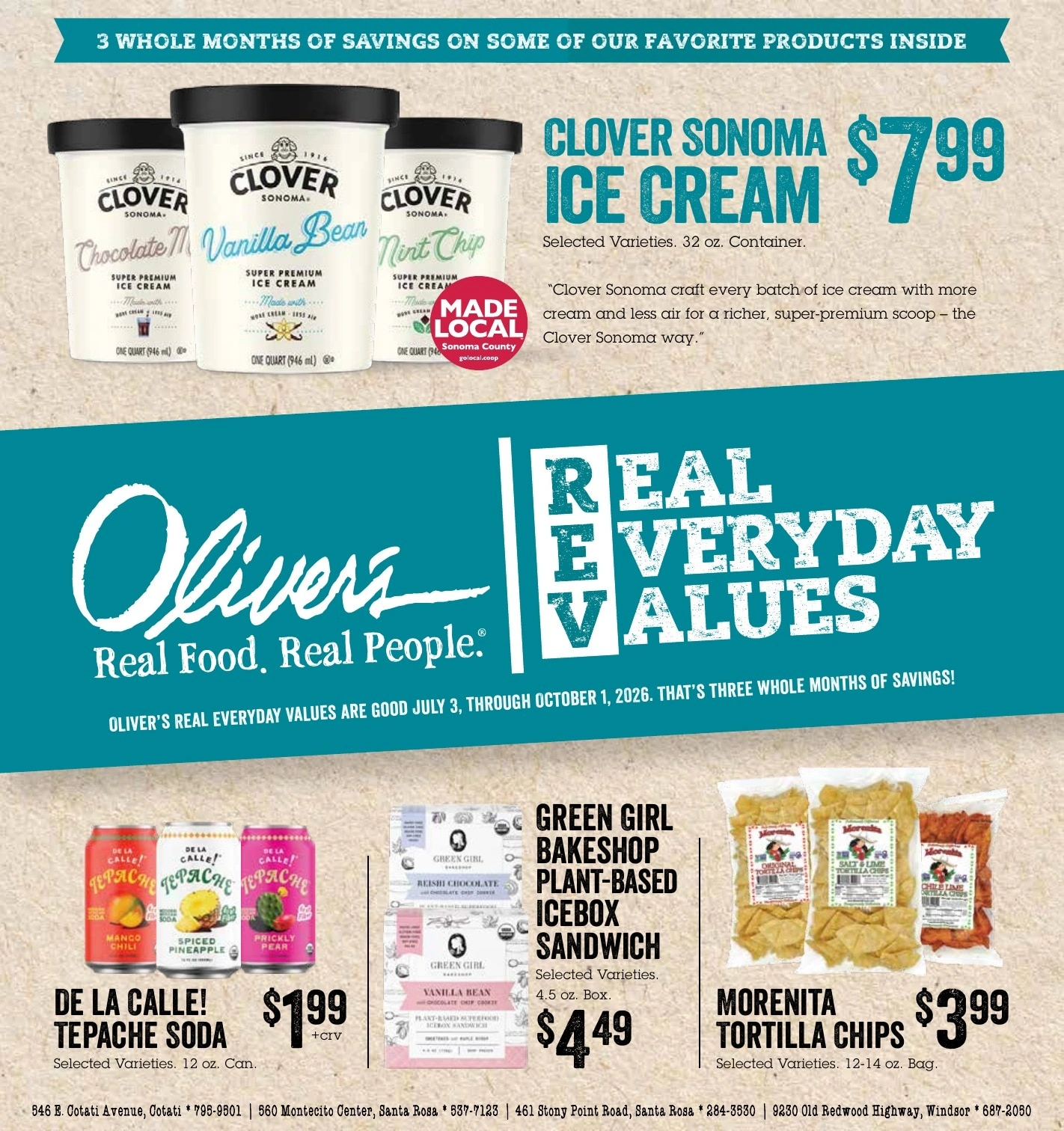 Oliver's Market flyer page 1