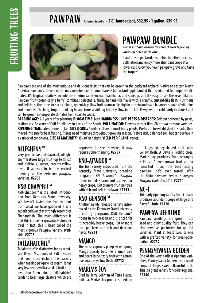One Green World flyer page 72