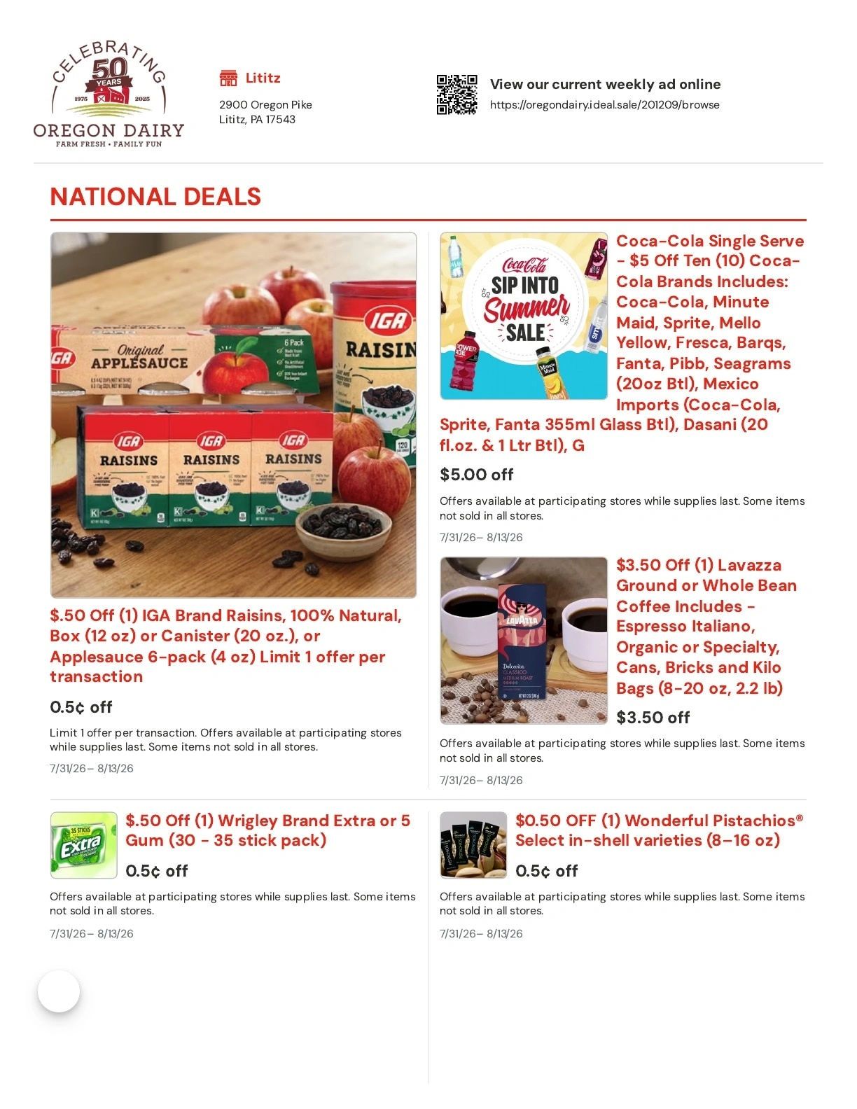 Oregon Dairy flyer page 1