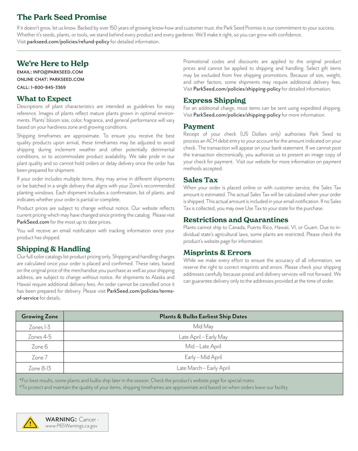 Park Seed flyer page 88