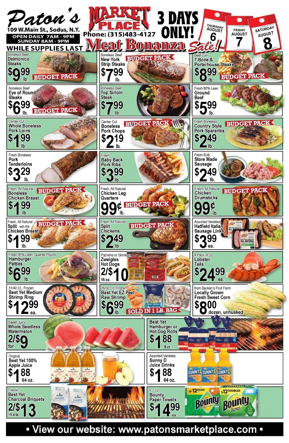 Paton's Market Place flyer page 1