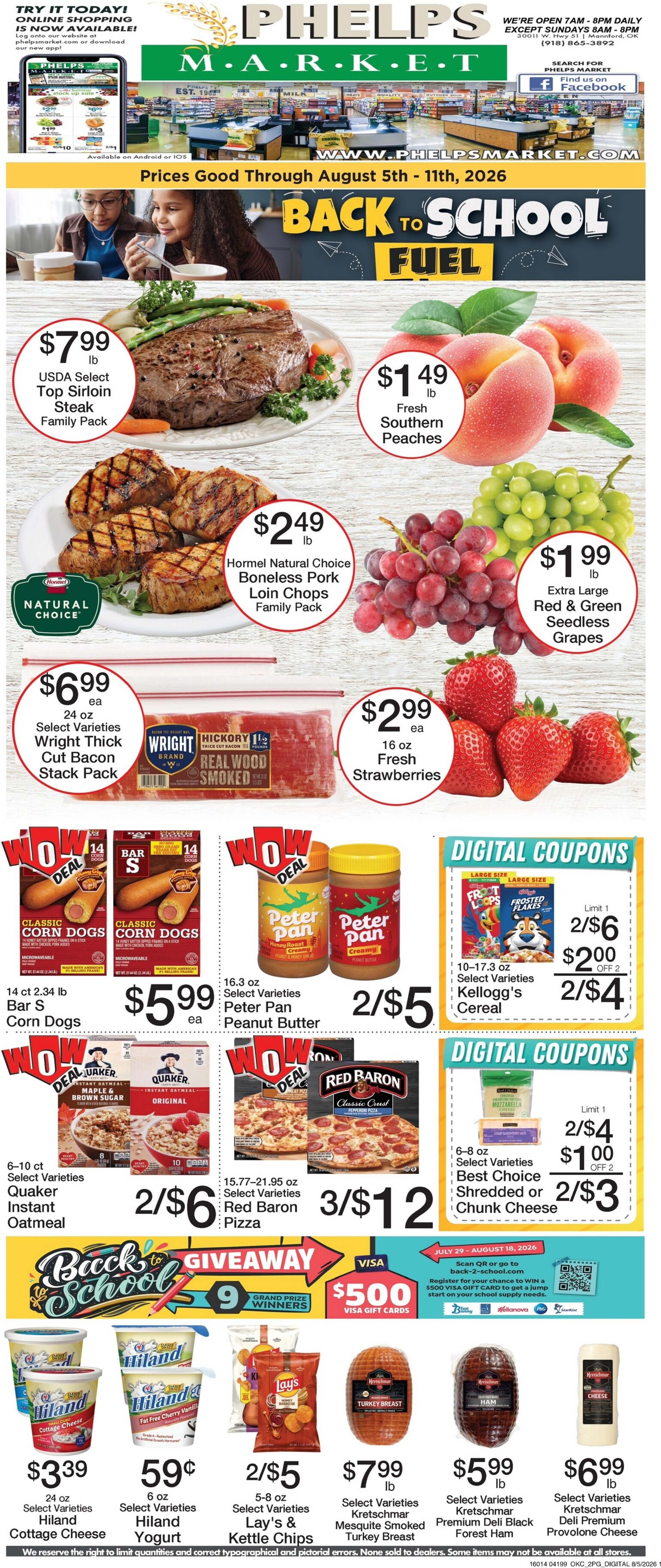 Phelps Market flyer page 1