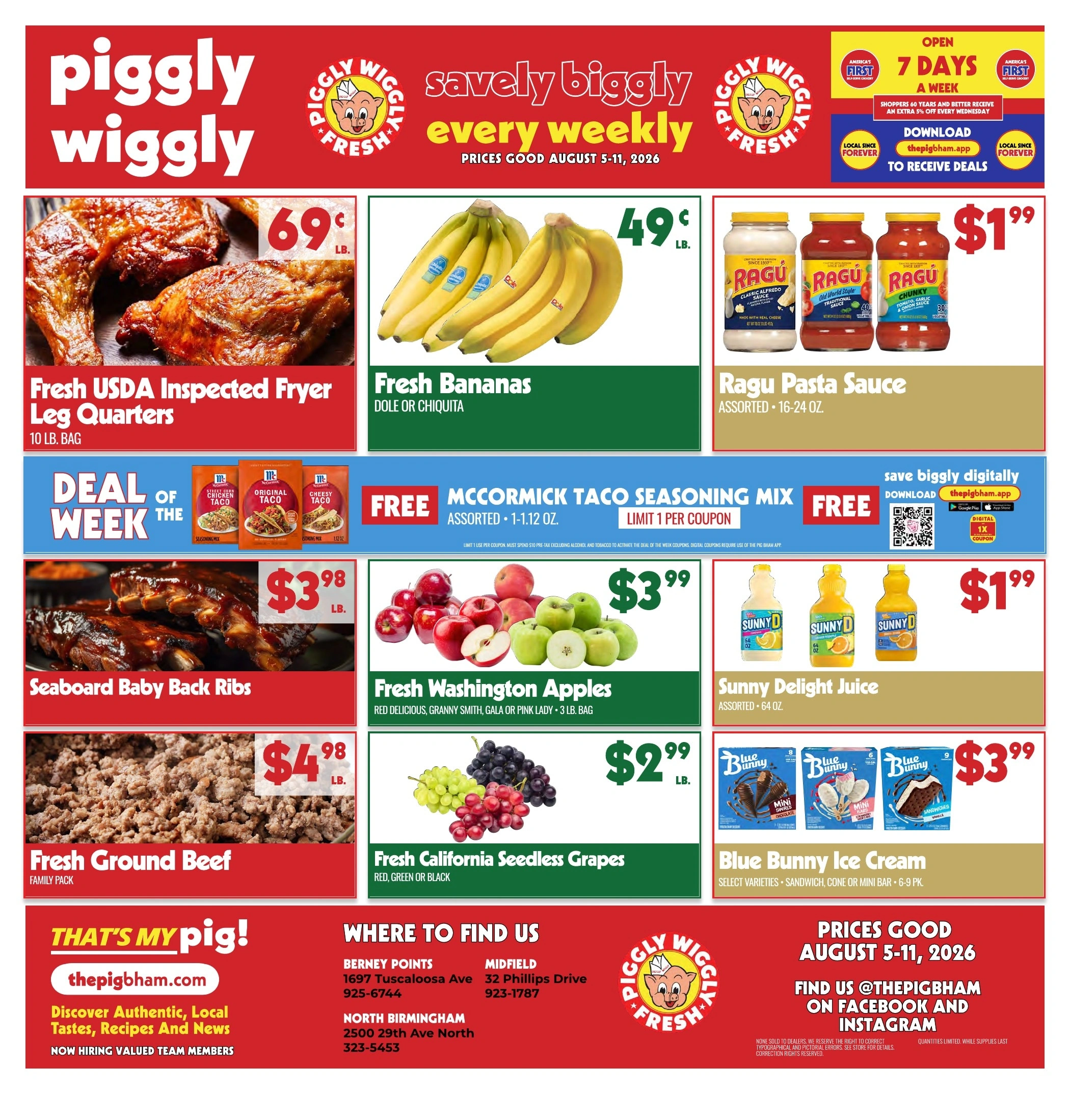 Piggly Wiggly Birmingham flyer page 1