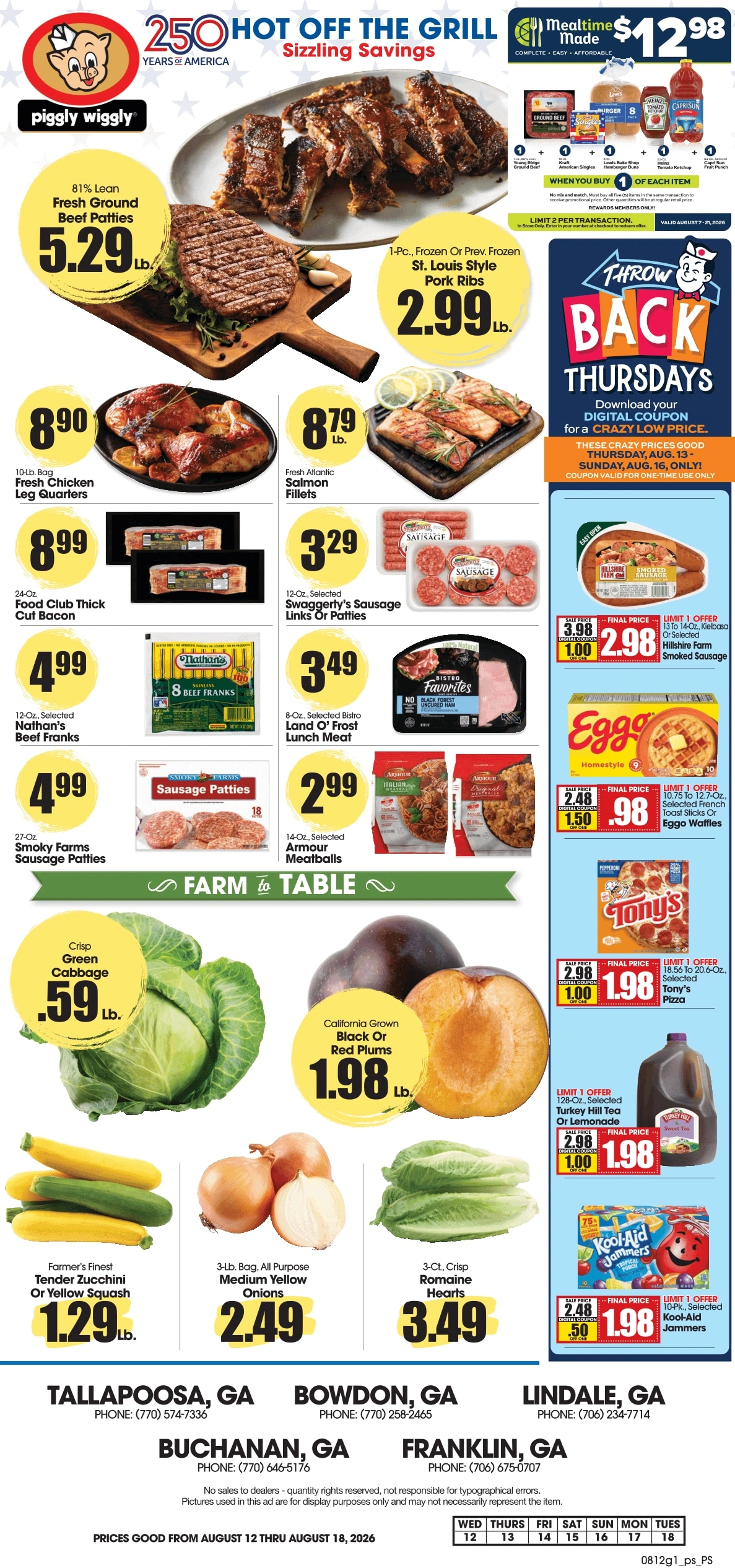 Piggly Wiggly GA flyer page 1