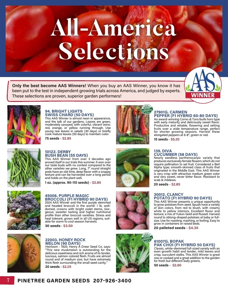 Pinetree Garden Seeds flyer page 8