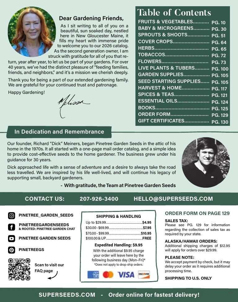 Pinetree Garden Seeds flyer page 10