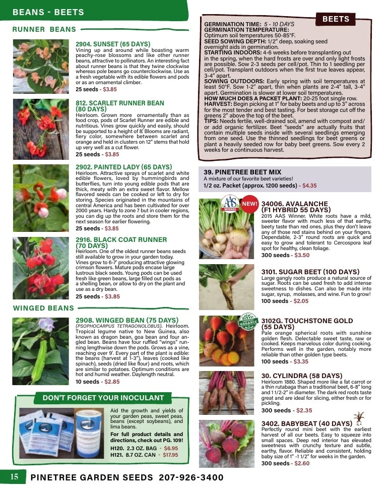 Pinetree Garden Seeds flyer page 16