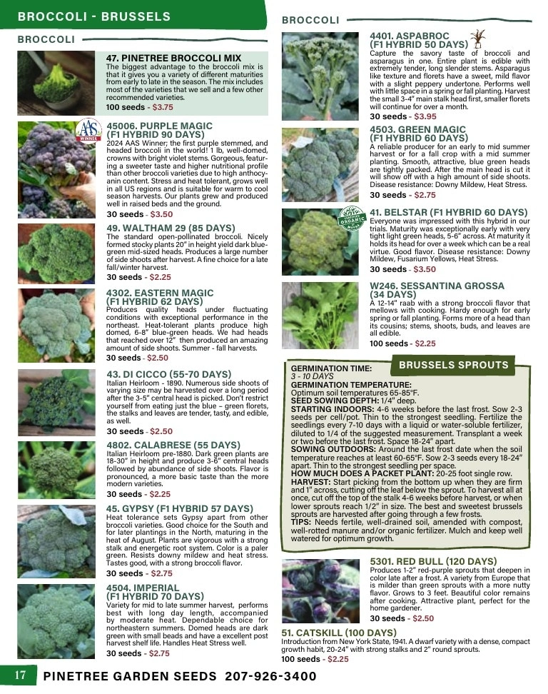 Pinetree Garden Seeds flyer page 18