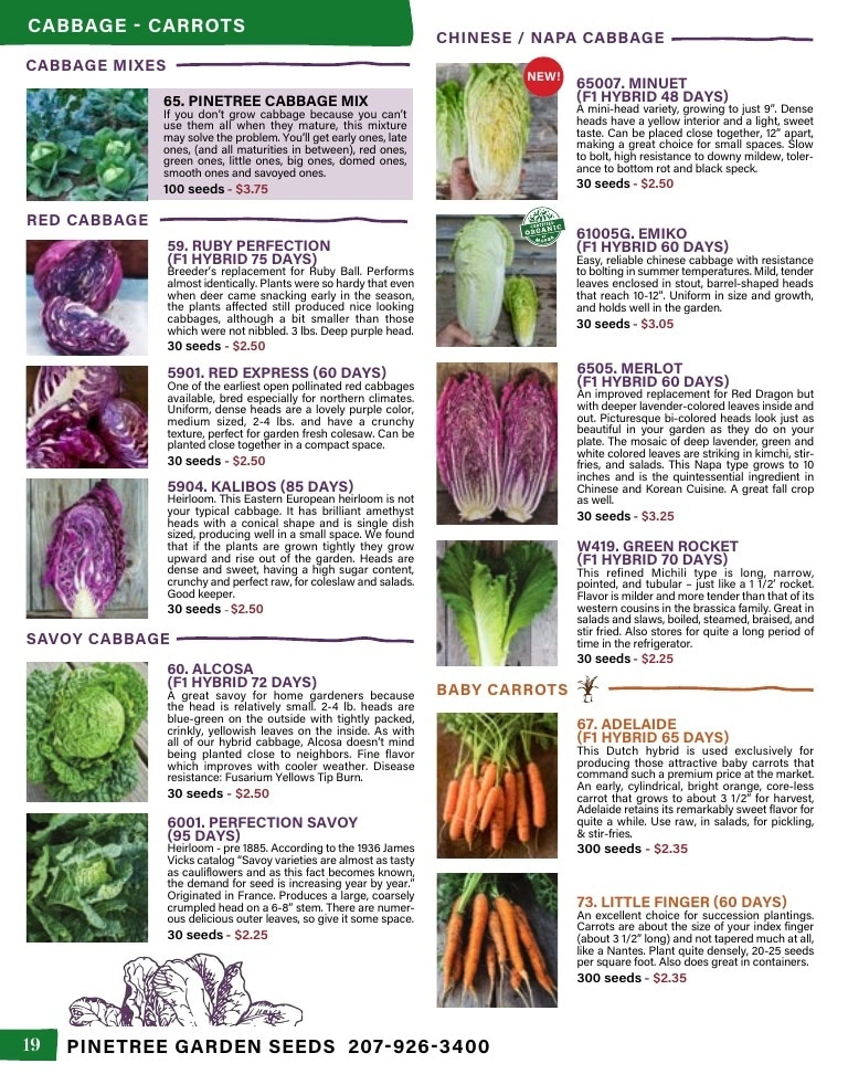 Pinetree Garden Seeds flyer page 20