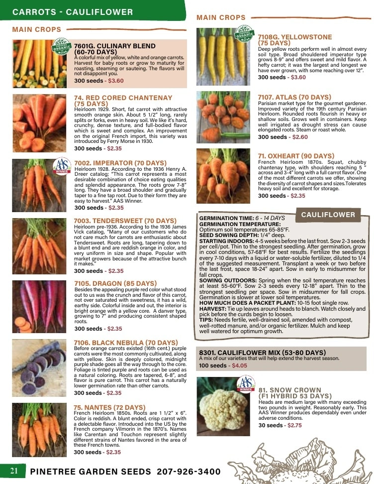 Pinetree Garden Seeds flyer page 22