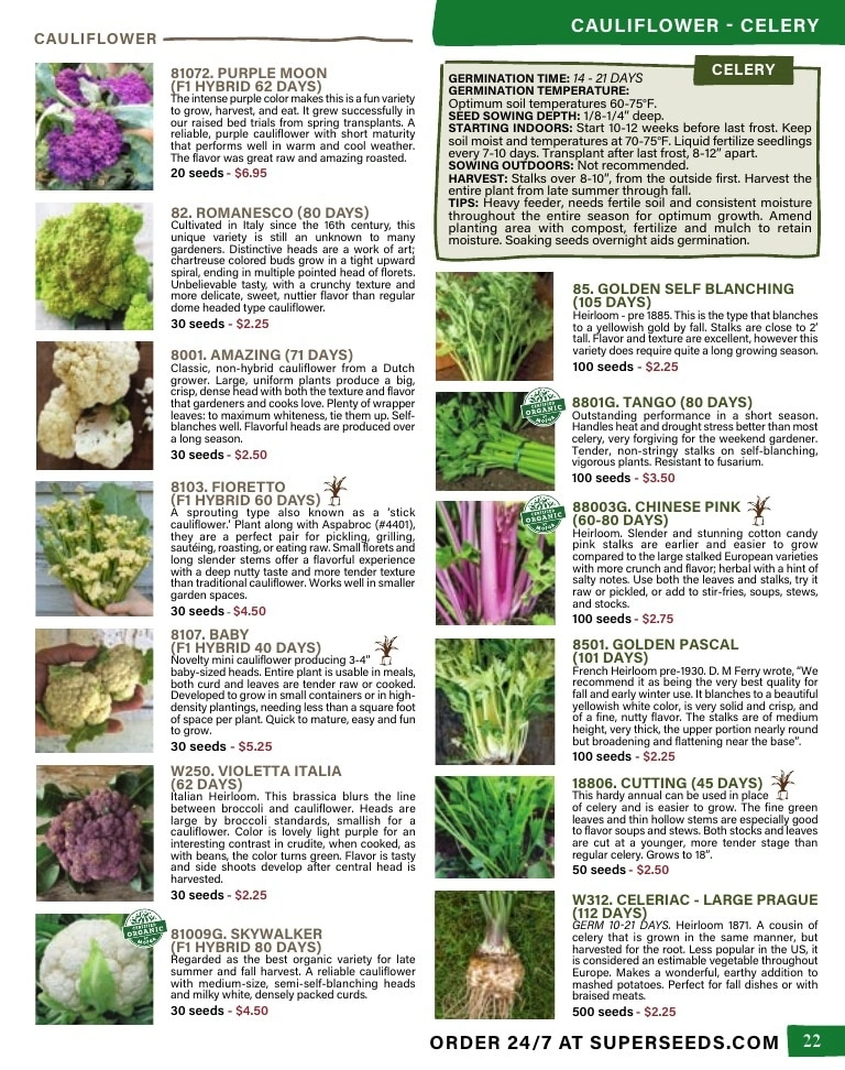 Pinetree Garden Seeds flyer page 23