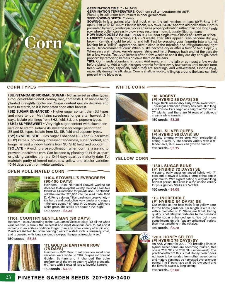 Pinetree Garden Seeds flyer page 24