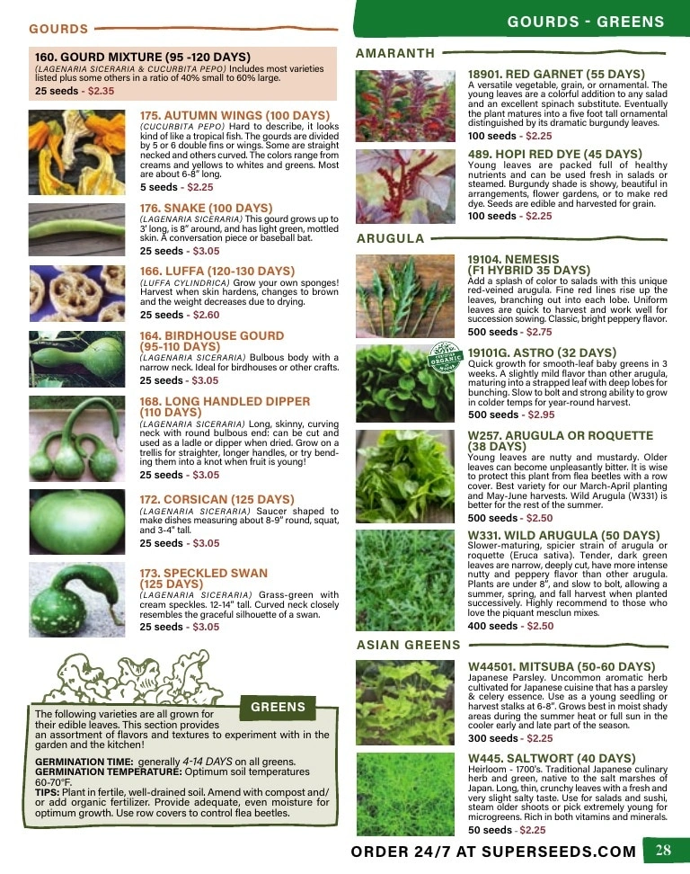 Pinetree Garden Seeds flyer page 29