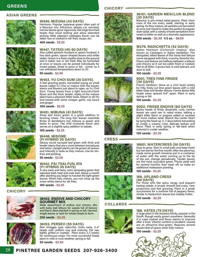 Pinetree Garden Seeds flyer page 30