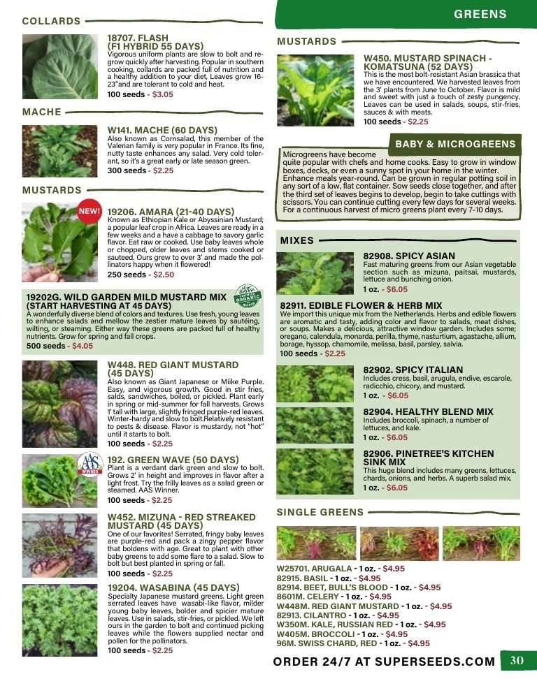 Pinetree Garden Seeds flyer page 31