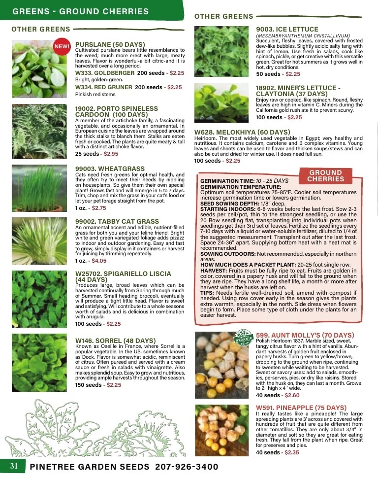 Pinetree Garden Seeds flyer page 32