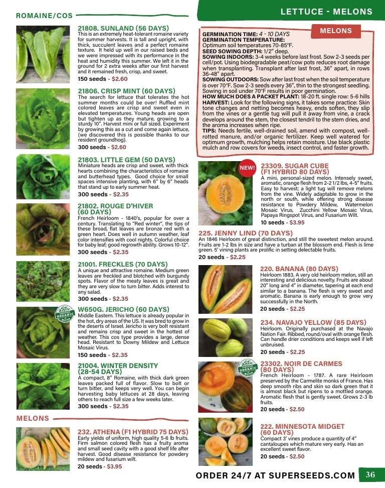 Pinetree Garden Seeds flyer page 37