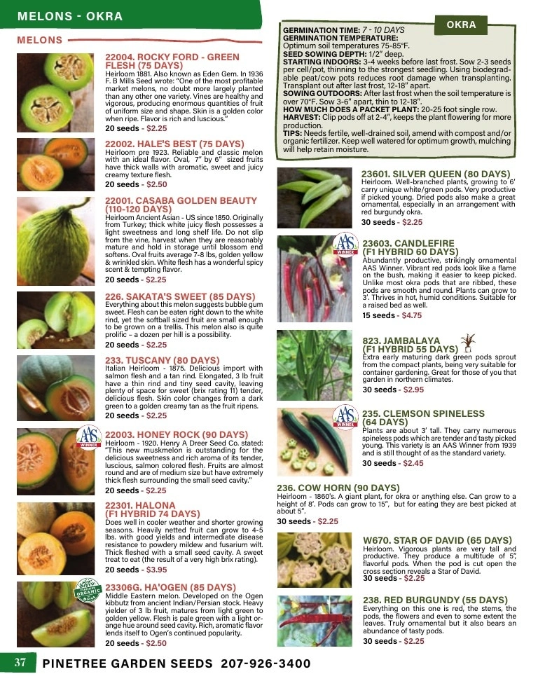 Pinetree Garden Seeds flyer page 38