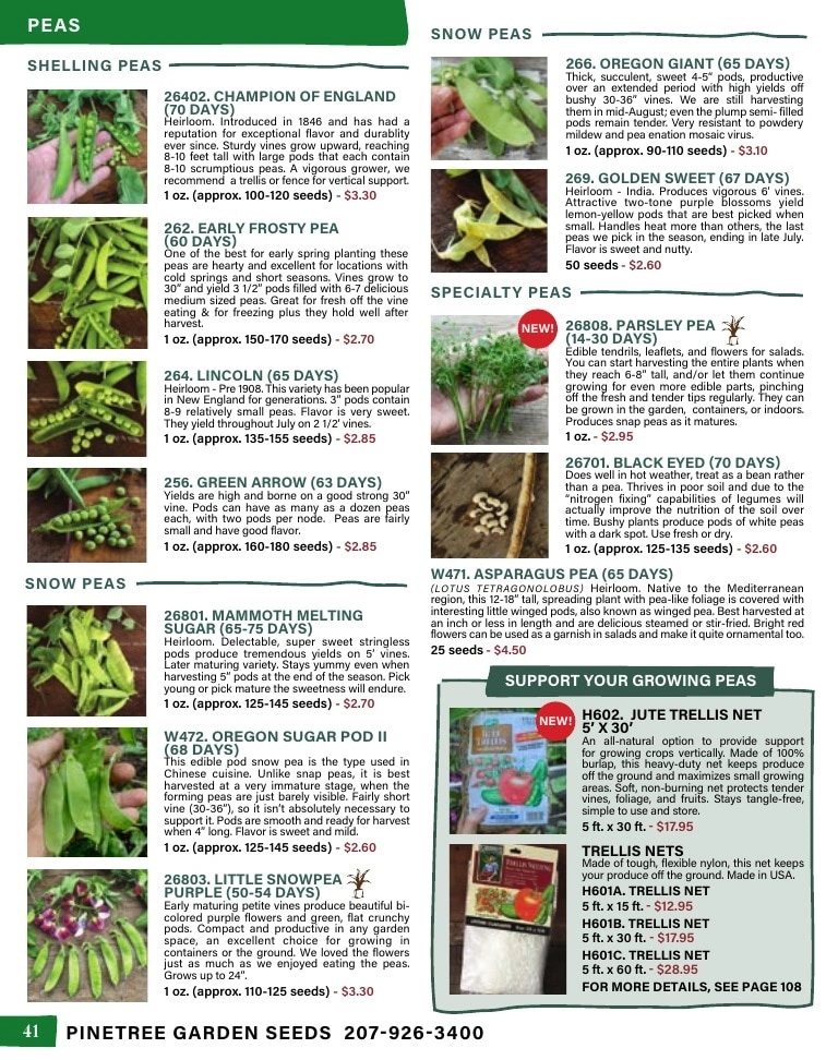 Pinetree Garden Seeds flyer page 42