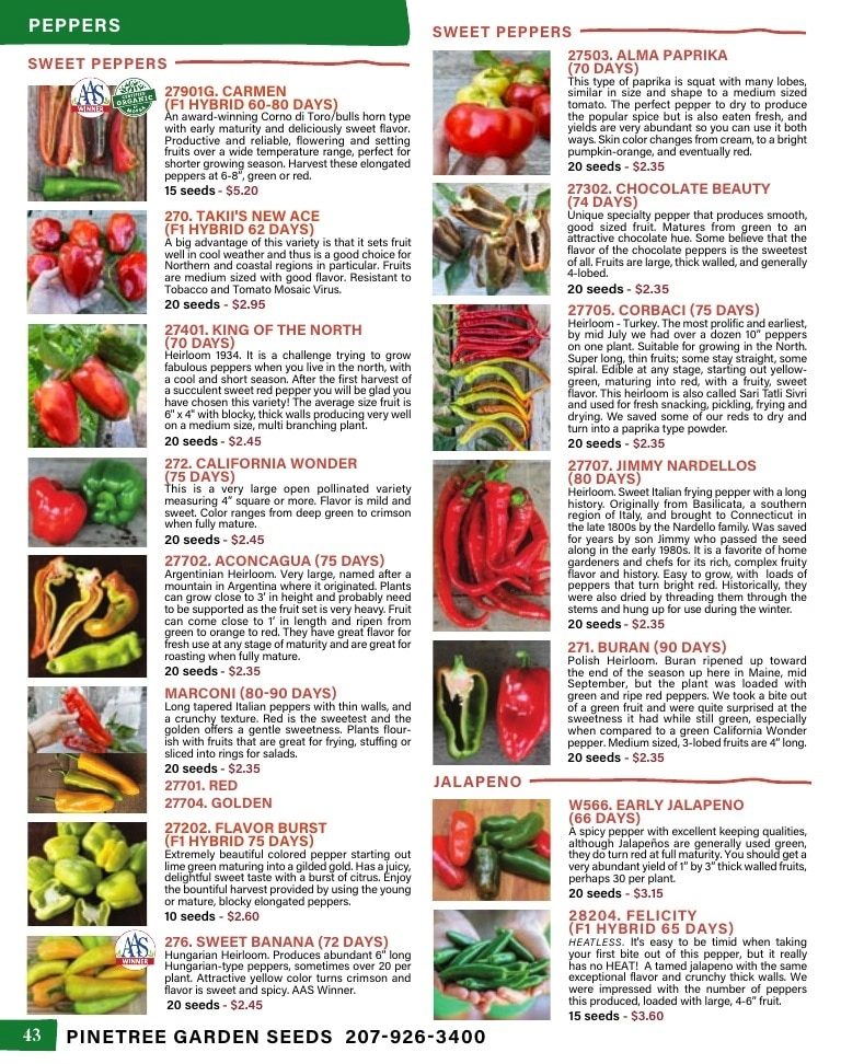 Pinetree Garden Seeds flyer page 44