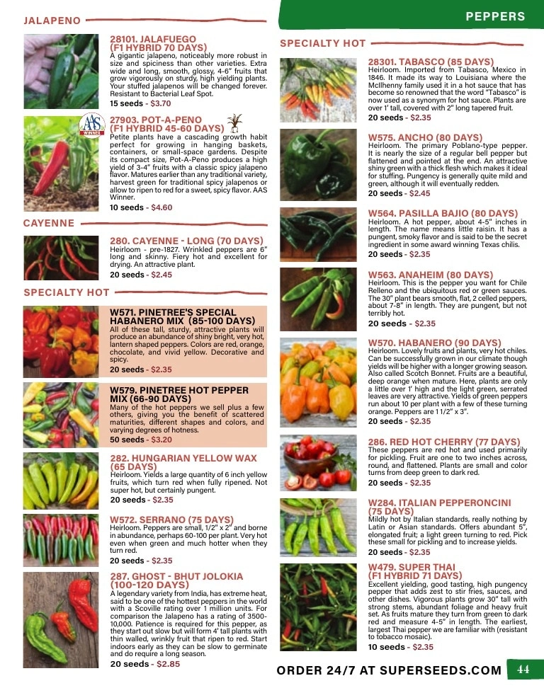 Pinetree Garden Seeds flyer page 45