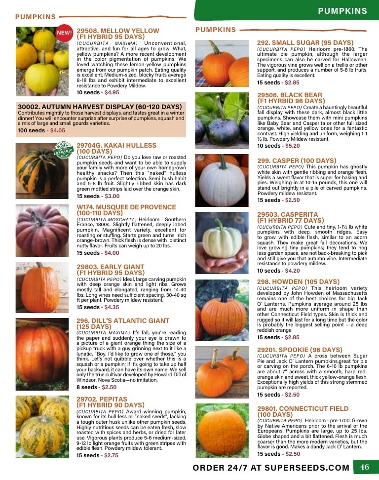 Pinetree Garden Seeds flyer page 47