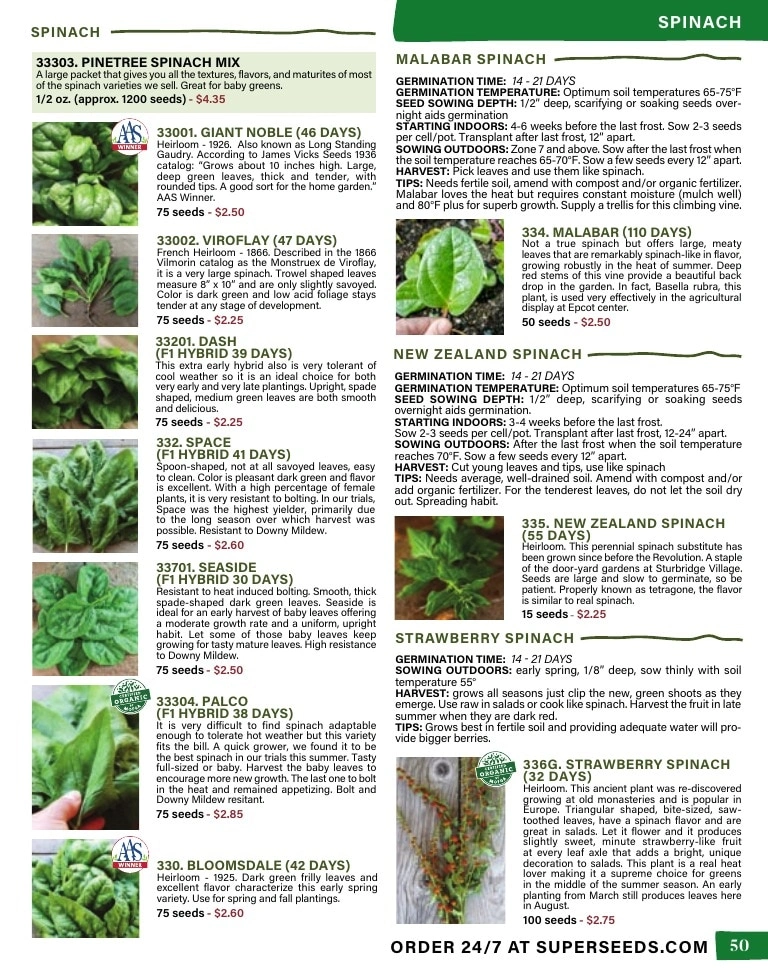 Pinetree Garden Seeds flyer page 51