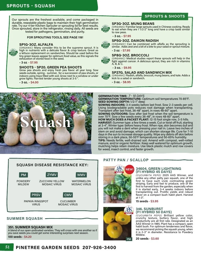 Pinetree Garden Seeds flyer page 52