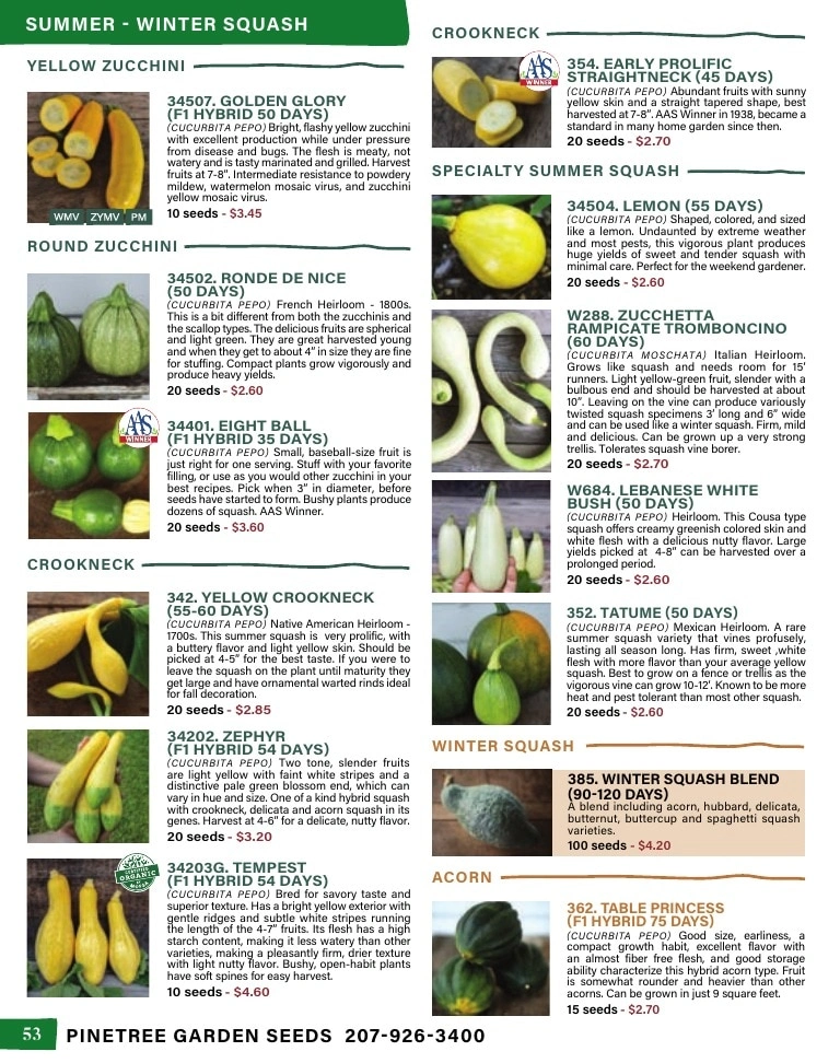 Pinetree Garden Seeds flyer page 54