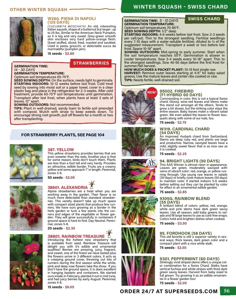 Pinetree Garden Seeds flyer page 57