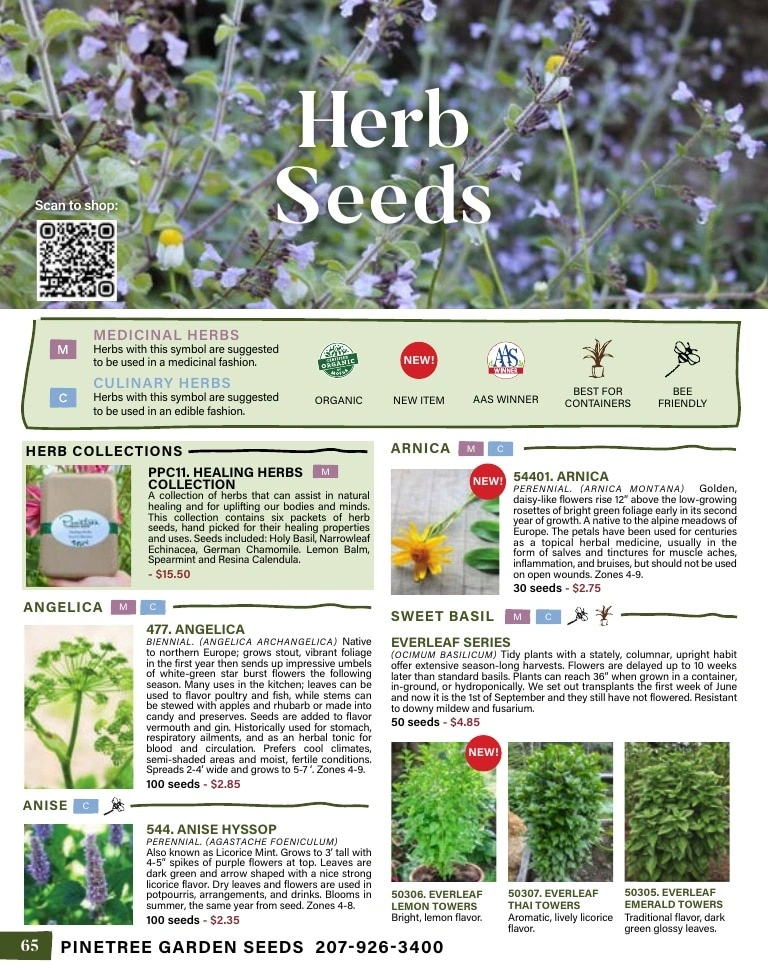 Pinetree Garden Seeds flyer page 66