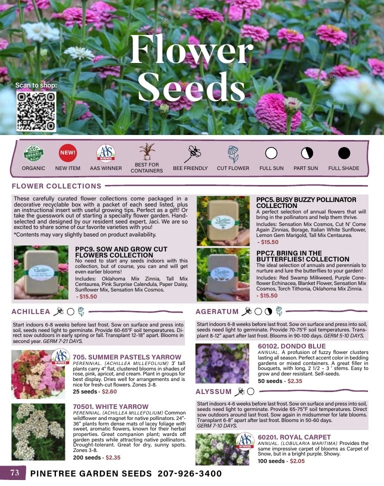 Pinetree Garden Seeds flyer page 74