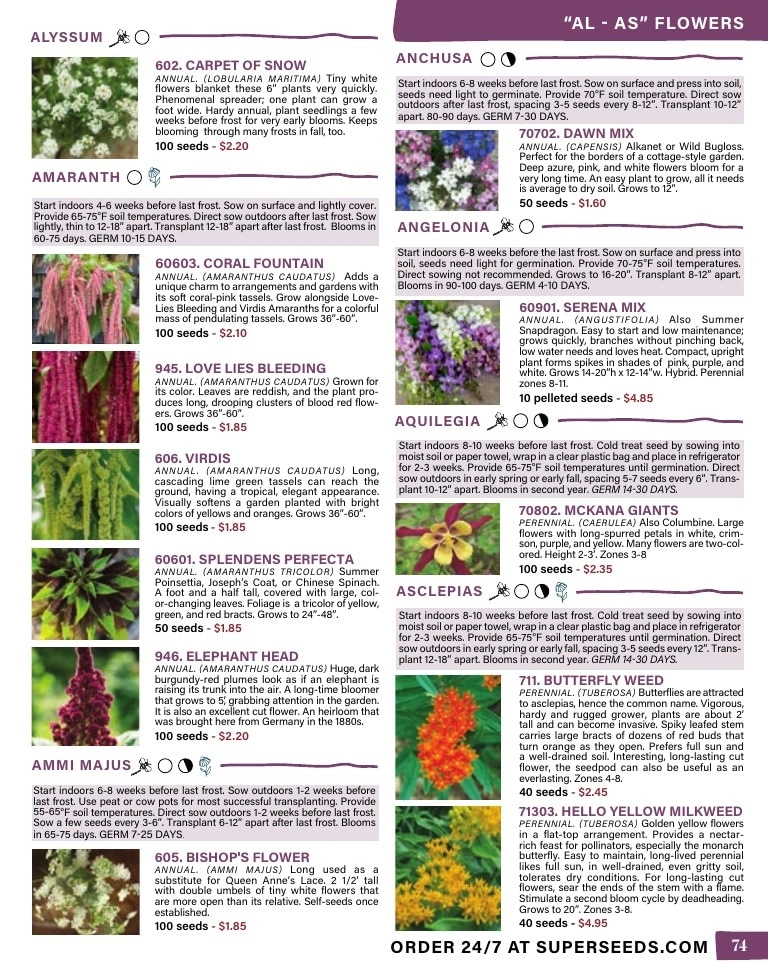 Pinetree Garden Seeds flyer page 75