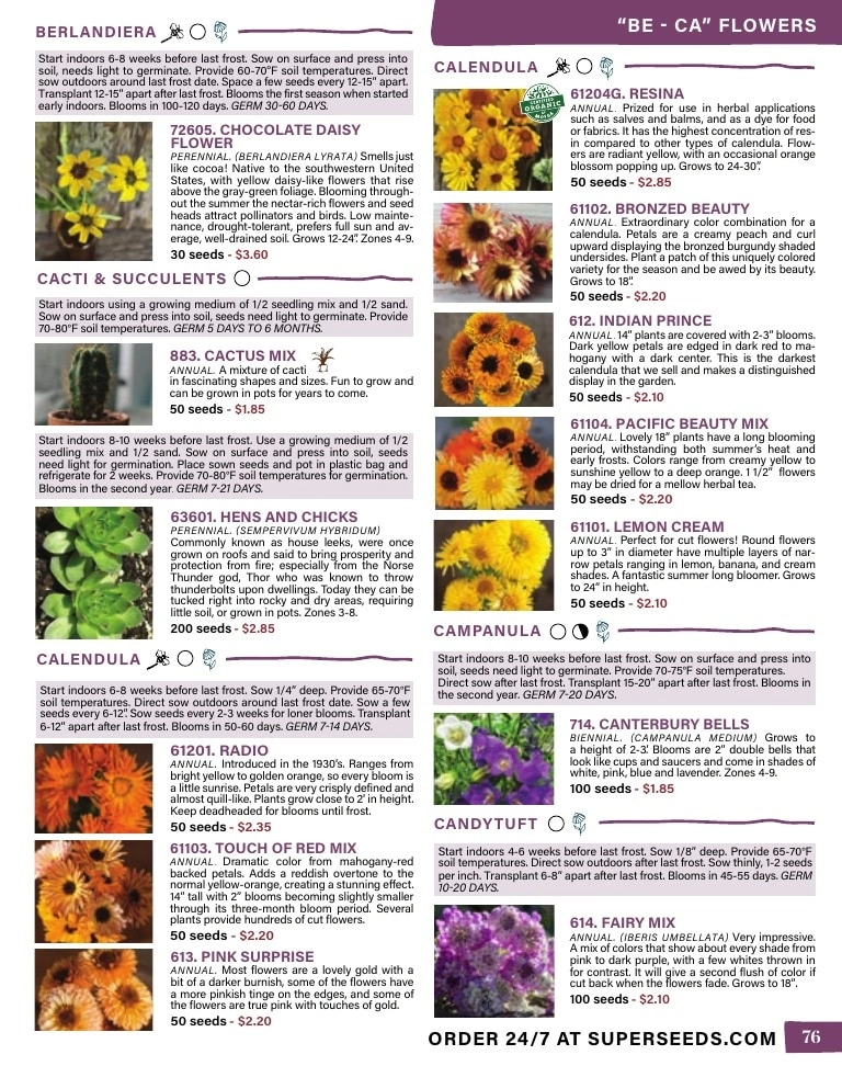 Pinetree Garden Seeds flyer page 77