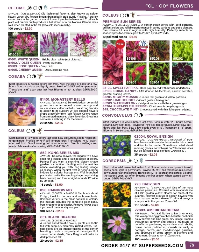 Pinetree Garden Seeds flyer page 79