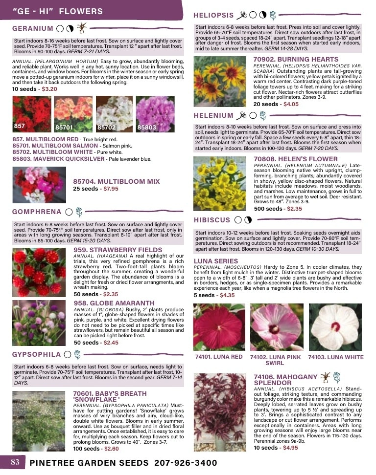 Pinetree Garden Seeds flyer page 84