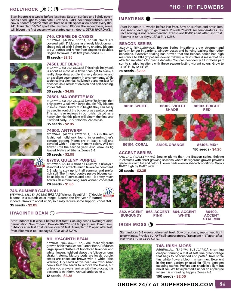 Pinetree Garden Seeds flyer page 85