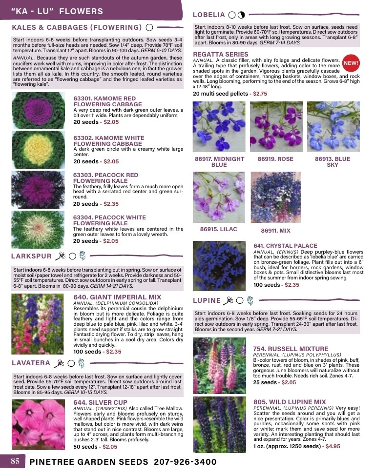 Pinetree Garden Seeds flyer page 86