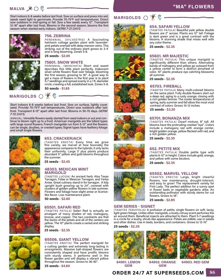 Pinetree Garden Seeds flyer page 87