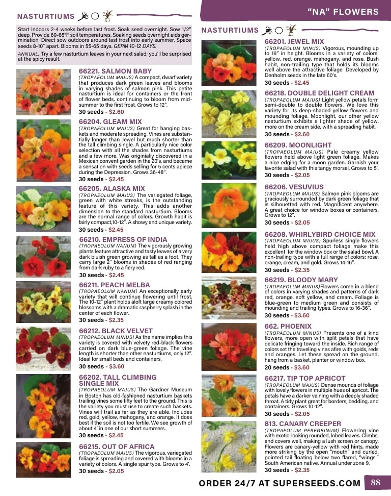 Pinetree Garden Seeds flyer page 89