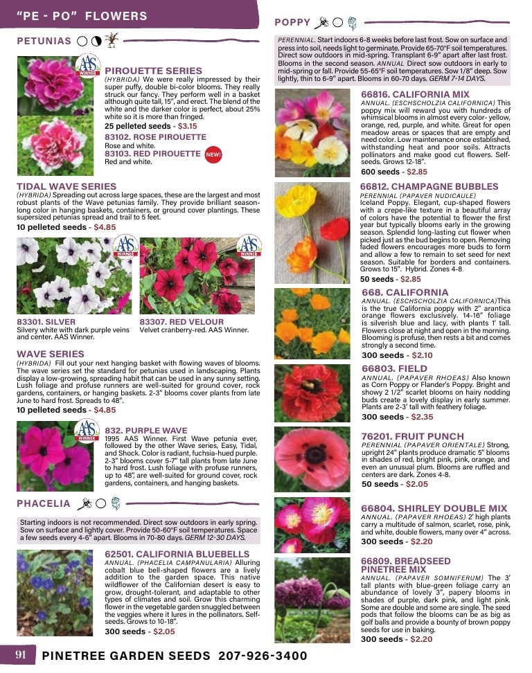 Pinetree Garden Seeds flyer page 92